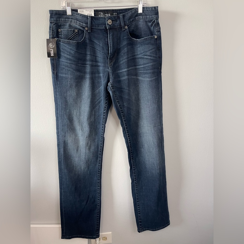 Jordan Men's Dark Blue Slim Jeans - Picture 2 of 11
